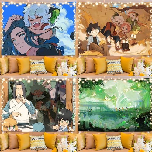 羅小黑戰(zhàn)記2次元墻掛布 為宿舍房間注入動(dòng)漫活力